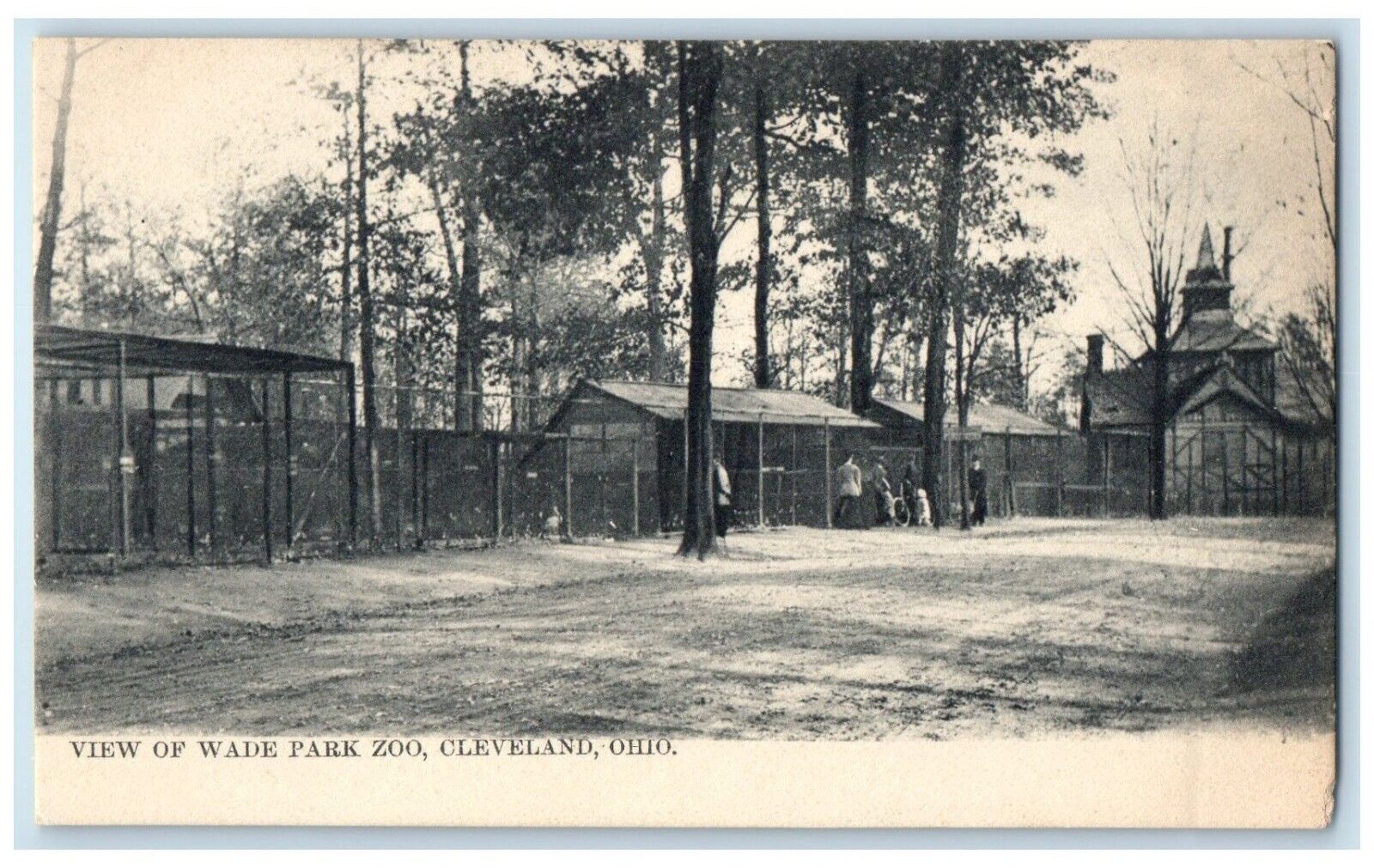 c1905 View Wade Park Zoo Exterior Field Cleveland Ohio Vintage Antique Postcard