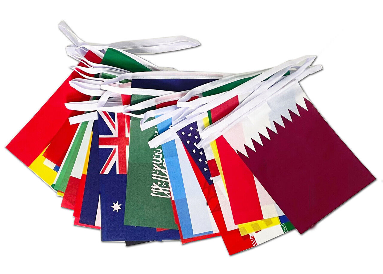 MIXED COUNTRY BUNTING 32 NATIONAL FLAGS 9M UK FLAG SELLER