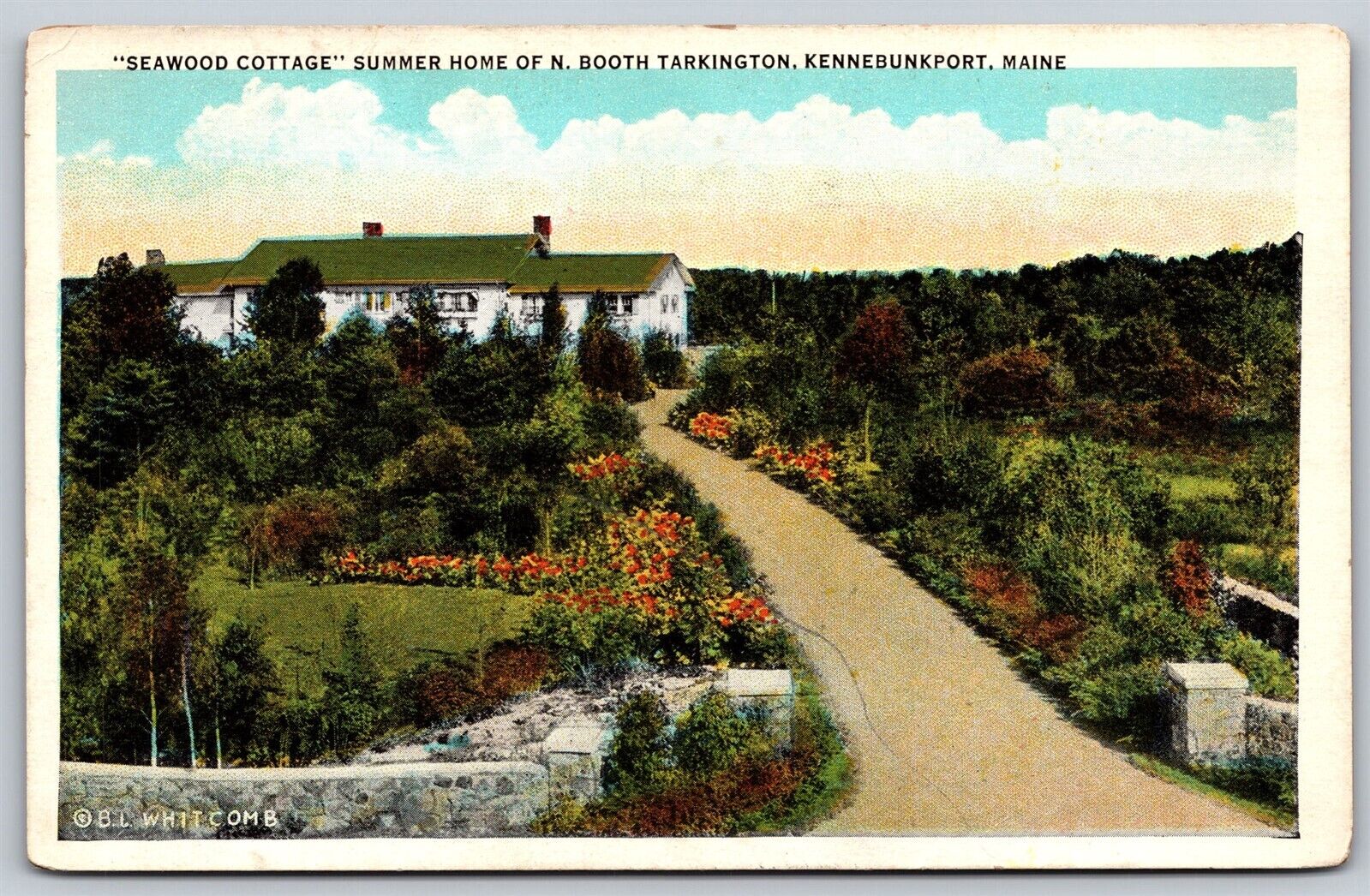 Postcard Seawood Cottage, Summer Home of N Booth Tarkington, Kennebunkport P158