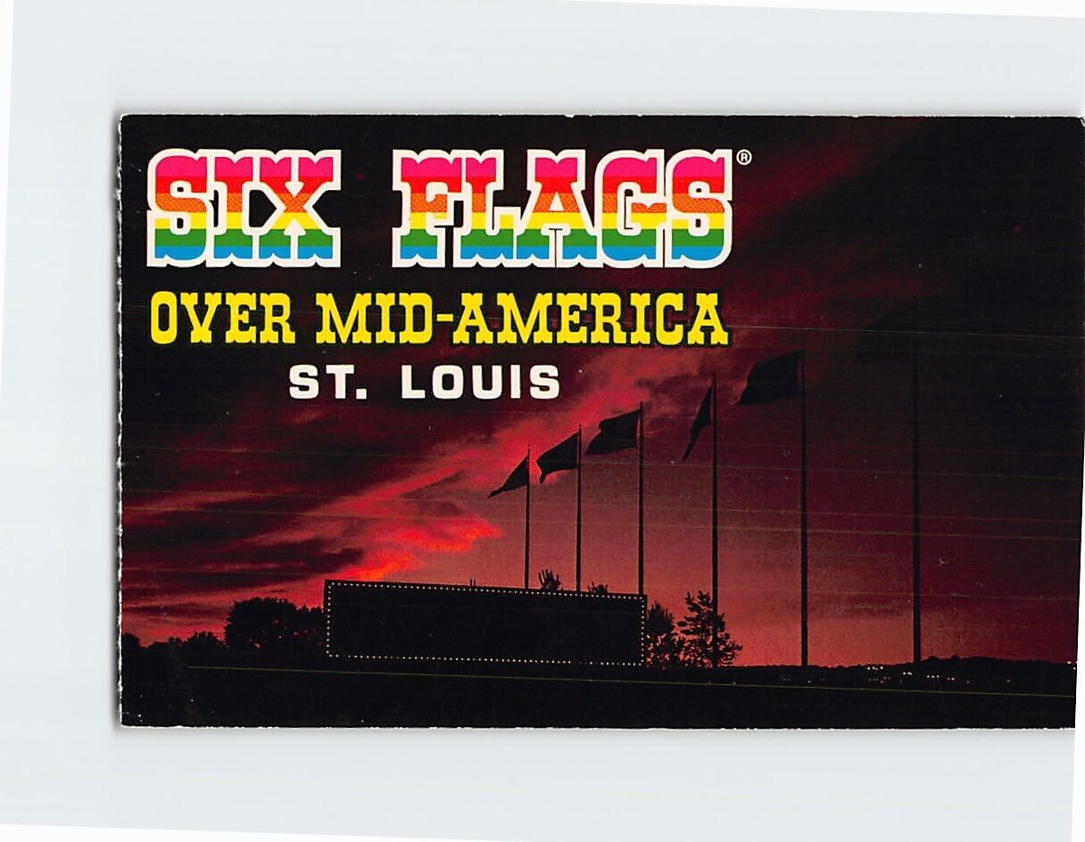 Postcard Six Flags Over Mid-America St. Louis Eureka Missouri USA