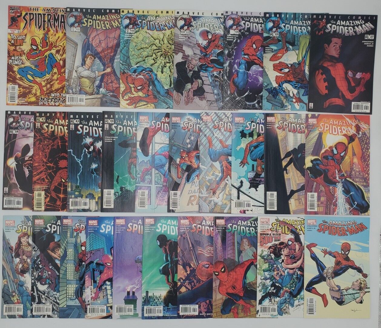Marvel Comics Lot The Amazing Spider- Man #9, 31- 58, 500, 502 See Description 