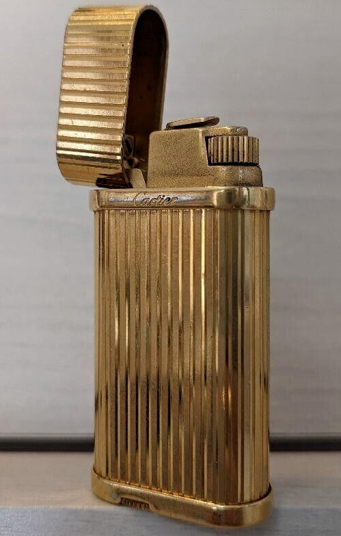 Working Cartier Gas Lighter Gold SWISS MADE without box
