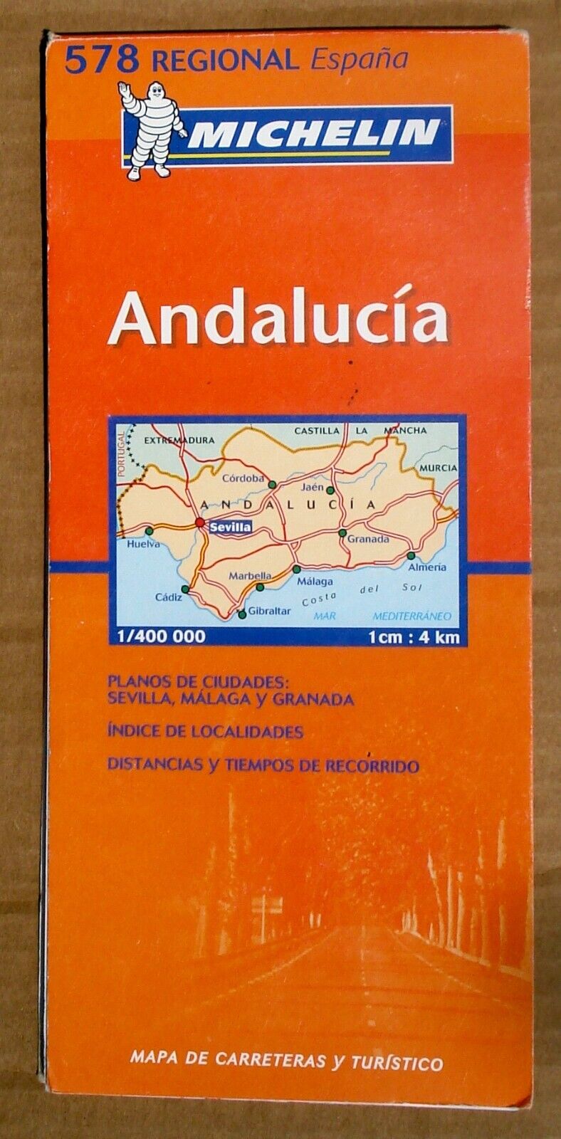 Michelin 578 Map of Andalucia Spain Vtg 2007 Road Regional