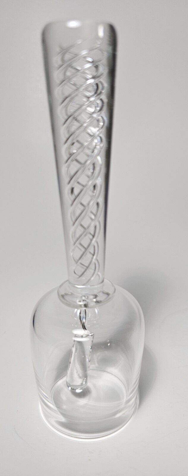 Glass Bell - Steuben Art Glass Air Twist Dinner Table Bell