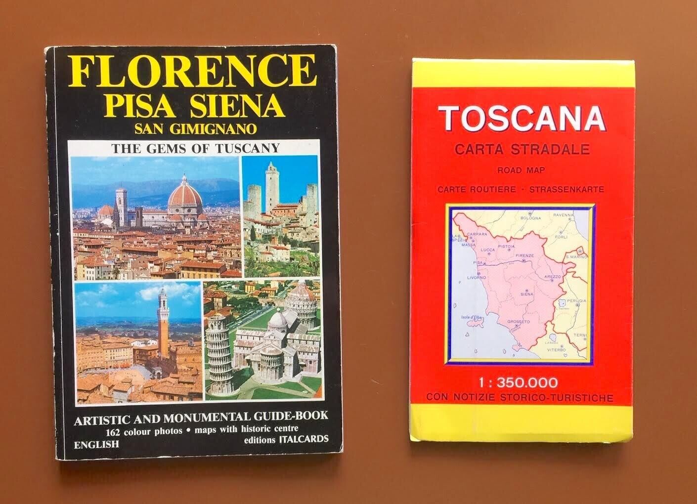 Vintage Map, Guide for Tuscany—Florence, Pisa, Siena 1970’s