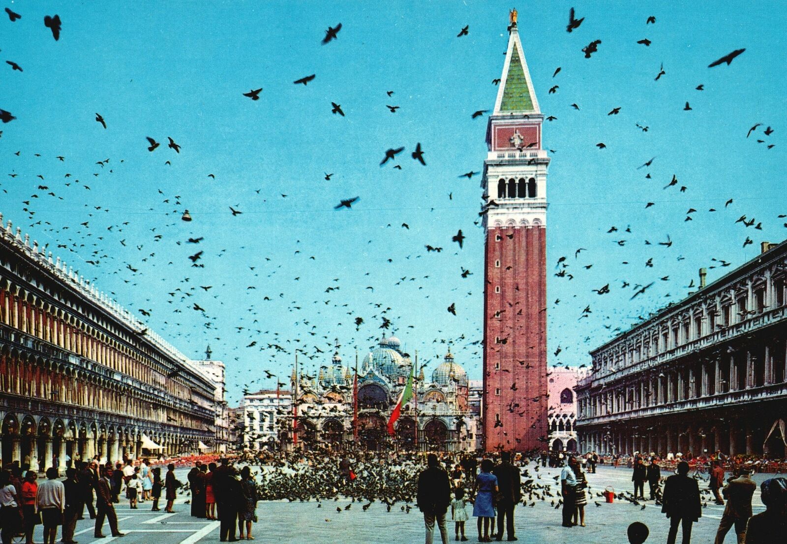 Postcard Saint Mark\'s Principal Public Square Piazza San Marco Venice Italy