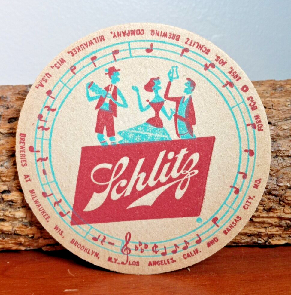 Vintage  1957 Schlitz Beer Coaster