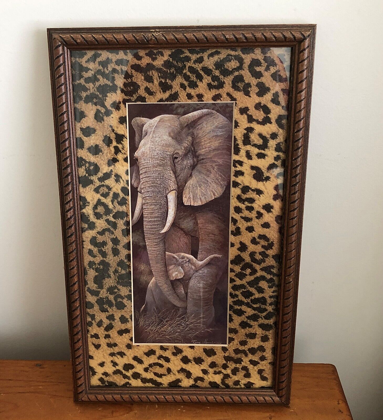 Ruane Manning Mother and Baby Elephant Framed Picture
