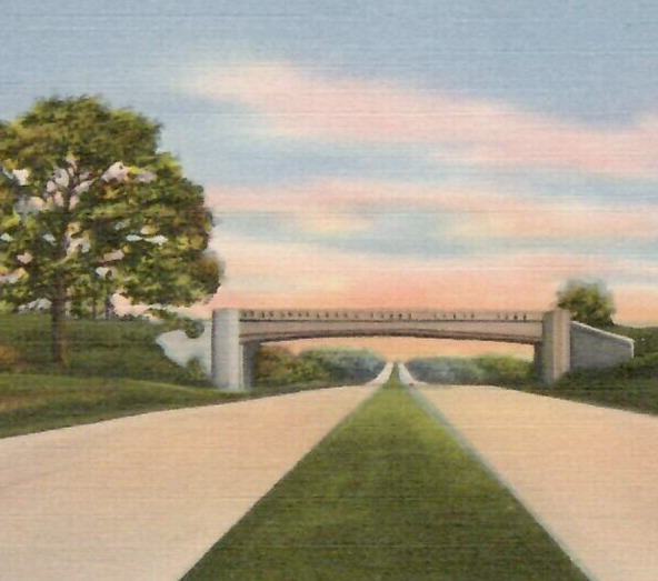 Vintage Linen Postcard On America\'s Super Highway Pennsylvania Turnpike PA