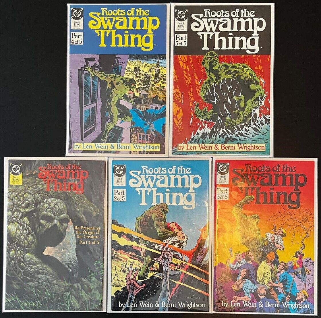 ROOTS OF THE SWAMP THING #1-5 Full Set, DC Comics, Bernie Wrightson, Len Wein
