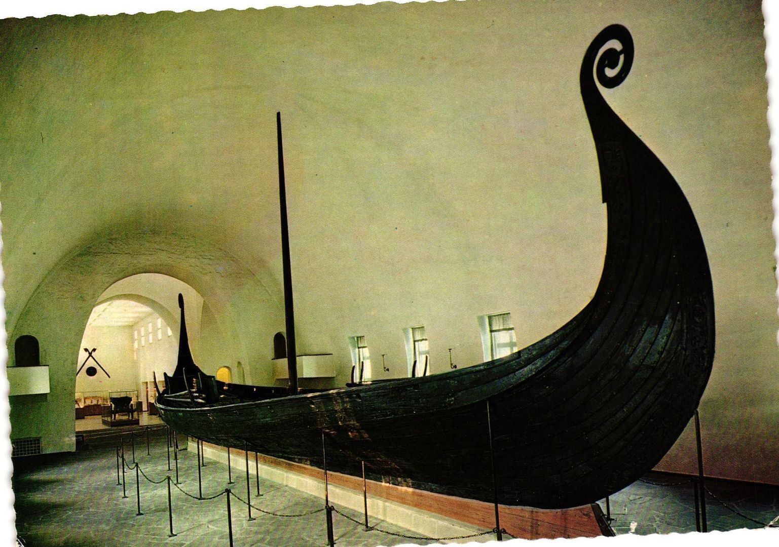 Vintage Postcard 4x6- THE OSEBERG SHIP, THE VIKING SHIPS MUSEUM, OSLO, NORWAY