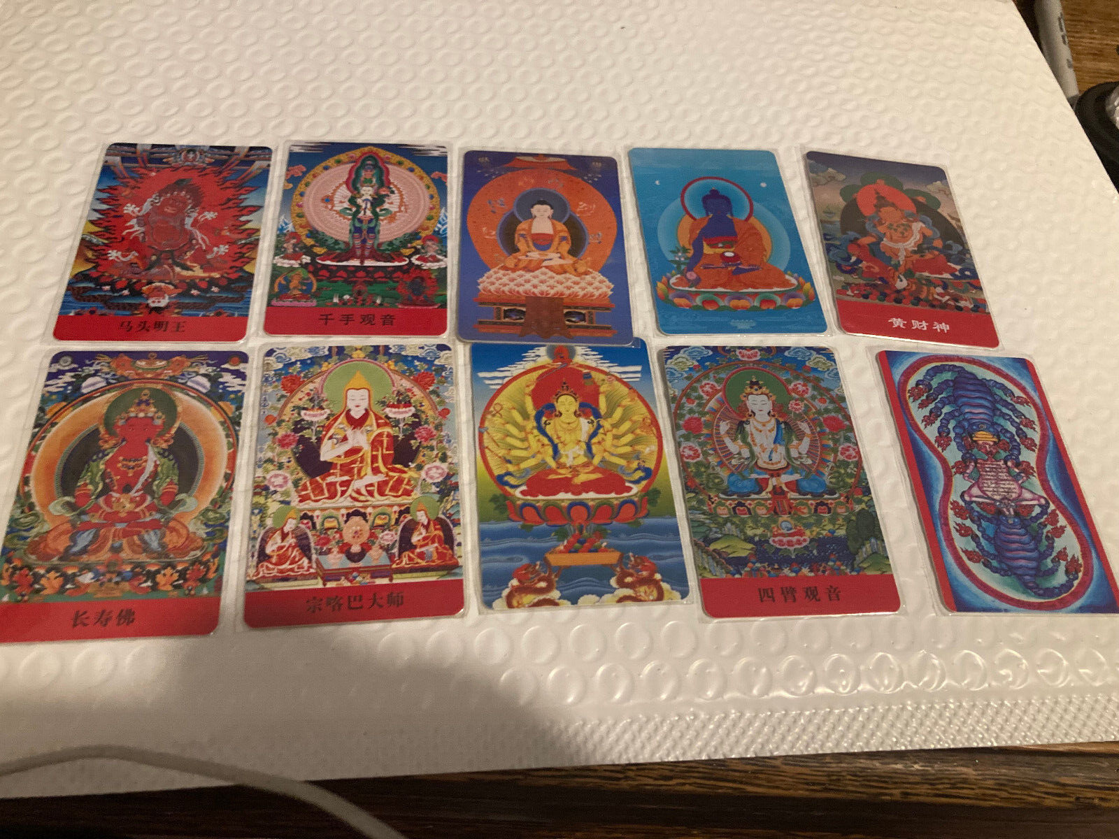 LOT OF 20 Tibet Tibetan Buddhism Exquisite painting Buddha Mother PRAYER CARD *