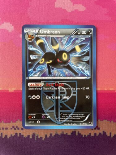 Pokemon Card Umbreon Plasma Freeze Non Holo Rare 64/116 Near Mint/VLP