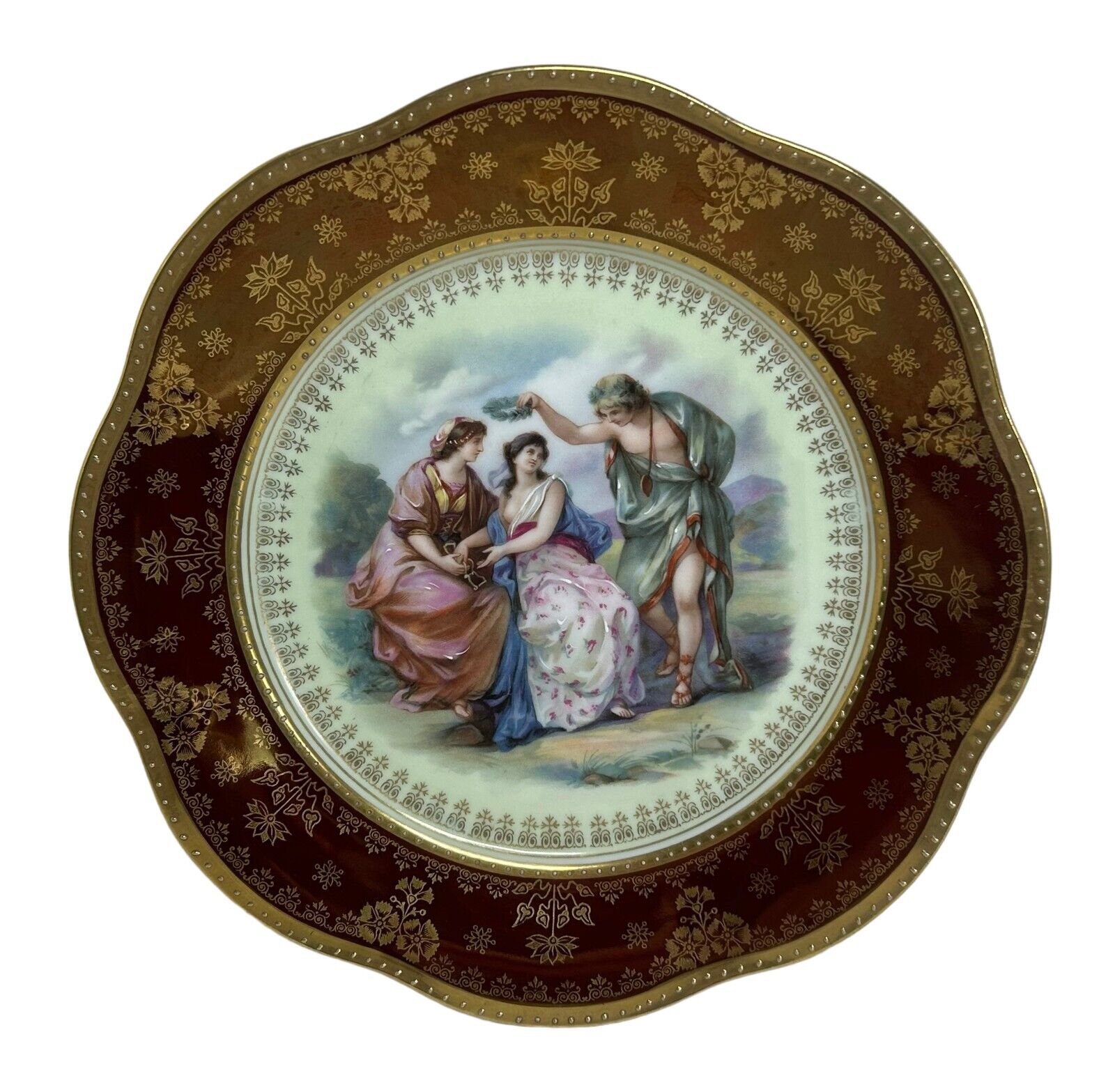 Austrian Royal Vienna Collector Plate ~ Angelica Kauffman Scene