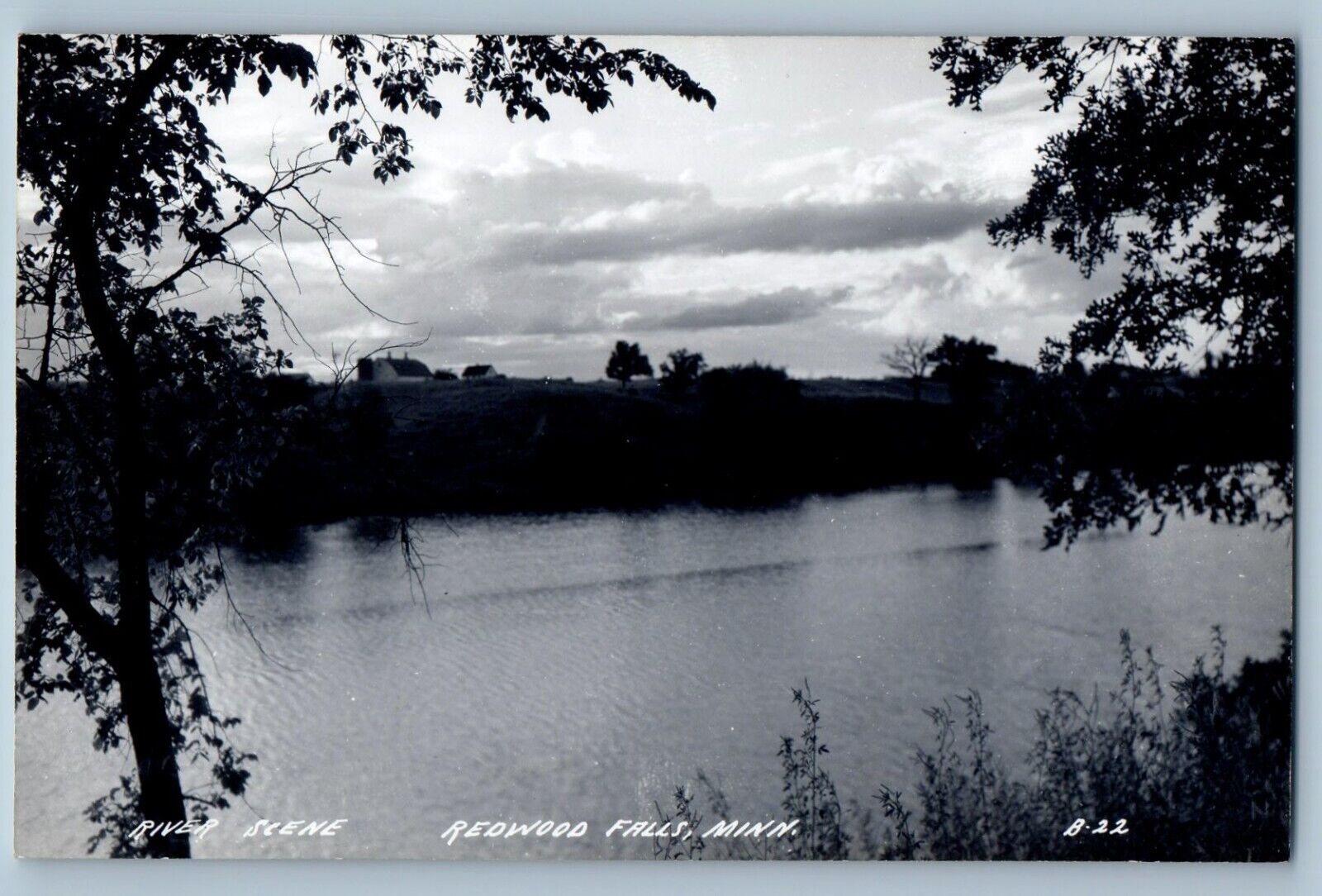 Redwood Falls Minnesota MN Postcard RPPC Photo River Scene c1940\'s Vintage