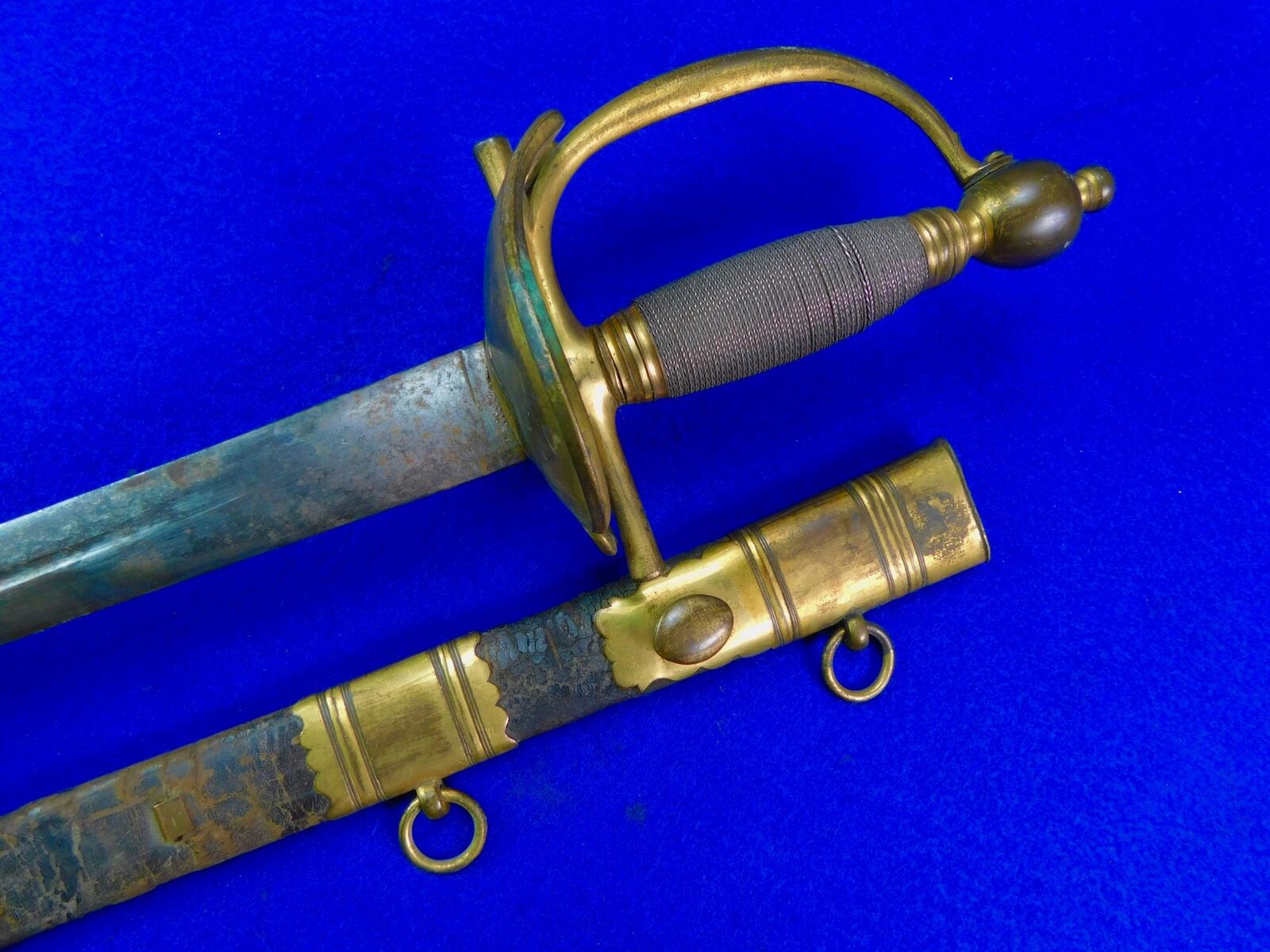 Antique British English Napoleonic Wars Model 1796 Officer\'s Sword w/ Scabbard