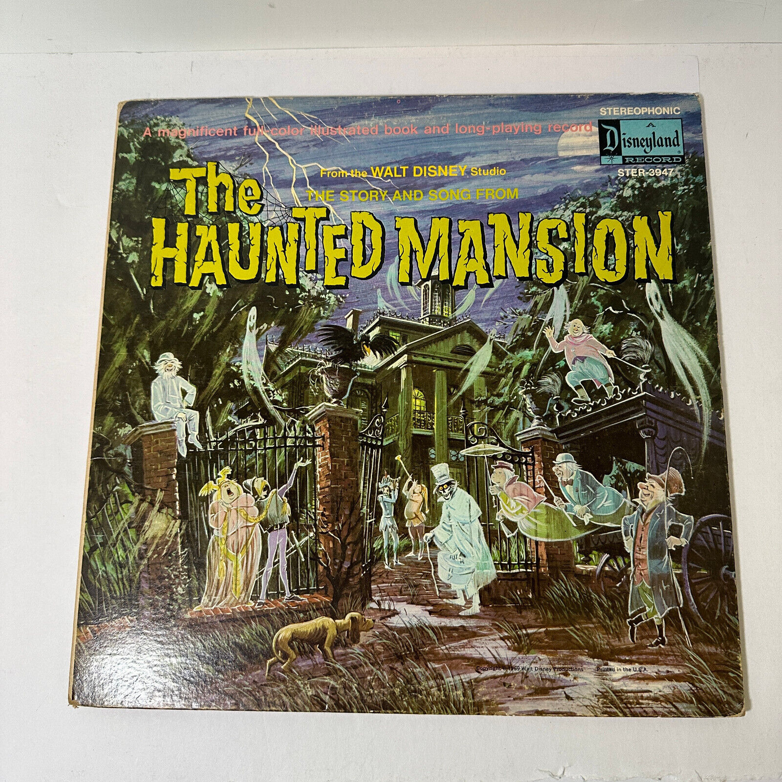 1969 Disney Story and Song The Haunted Mansion Vinyl Record Disneyland USED SEE