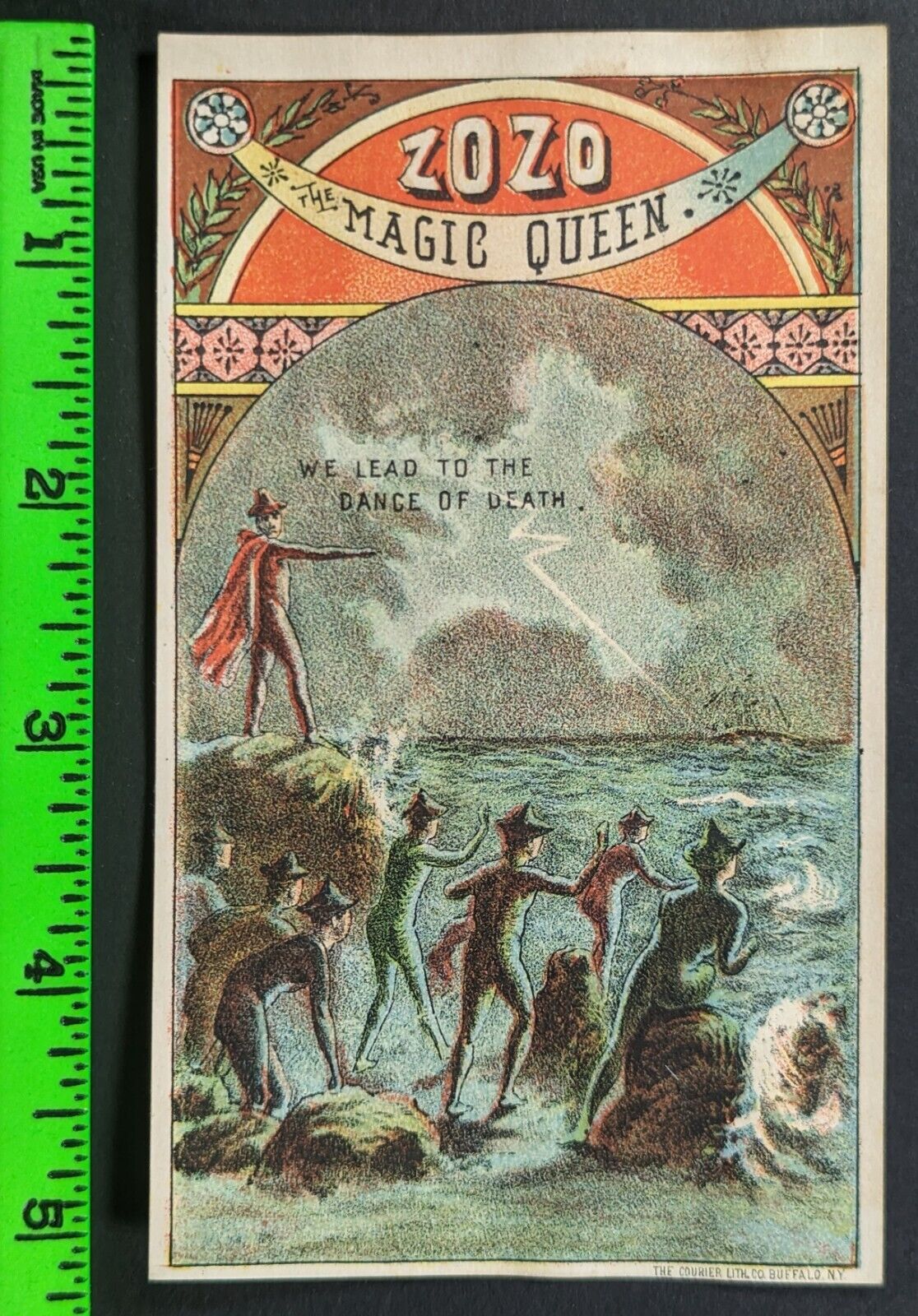 Vintage 1880's Zozo Magic Queen Wizard Witch Theater Show Trade Card