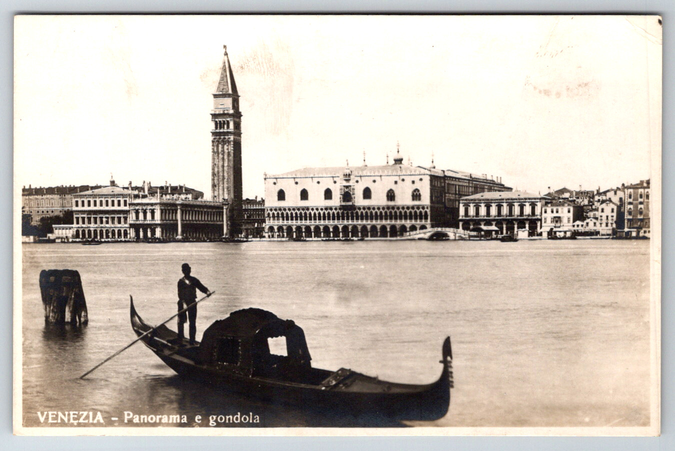 RPPC Venice Itlay Gondola Postcard