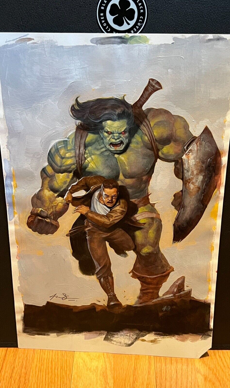 Incredible Hulk 601 Original Hand Painted Cover art By Ariel Olivetti
