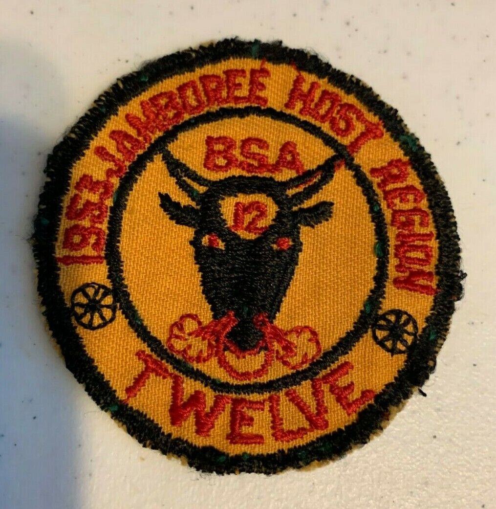 1953 Jamboree Host Region Twelve Patch w/Snorting Bull BSA Boy scouts