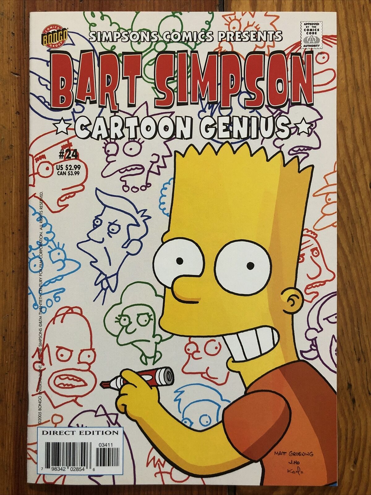 Bart Simpson #24 Cartoon Genius Bongo Comic 2005 James Bates John Delaney NEW NM