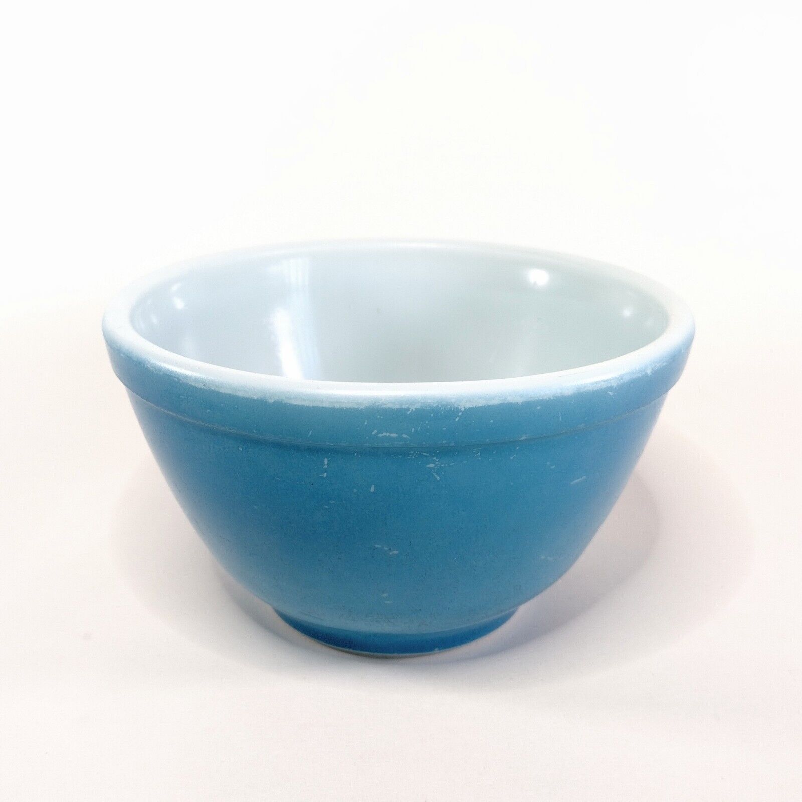 Early Vtg Pyrex Mixing Bowl Primary Blue Small Nesting TM REG - US PAT OFF