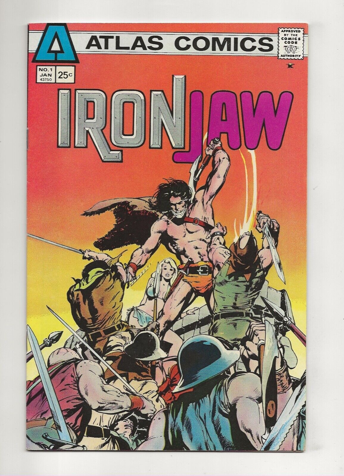 IronJaw #1-4 (1975) #1,2,3,4 Atlas Comics High Grade VF/NM 9.0