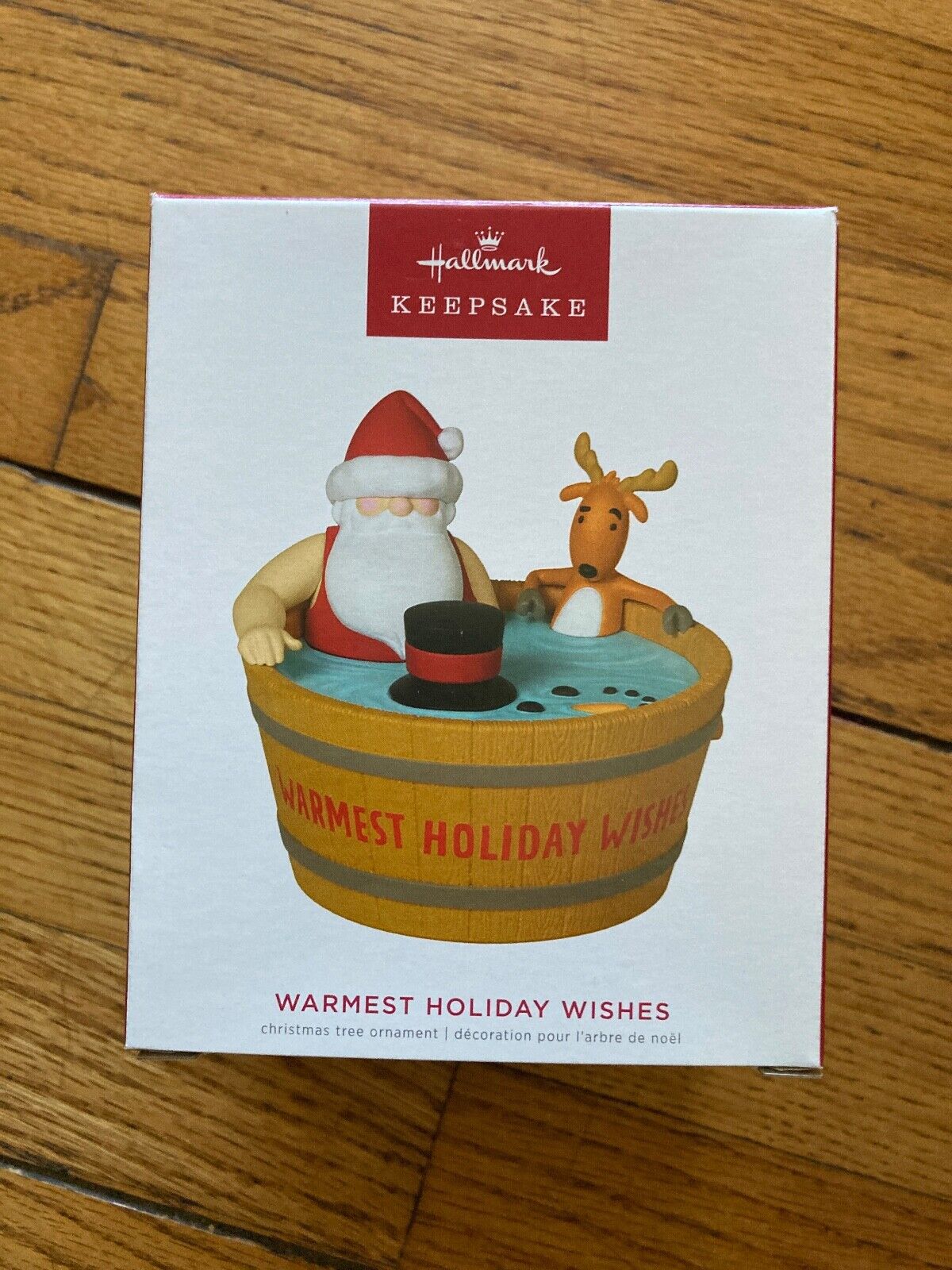 2022 Hallmark WARMEST HOLIDAY WISHES Santa Reindeer Keepsake Ornament MUSICAL