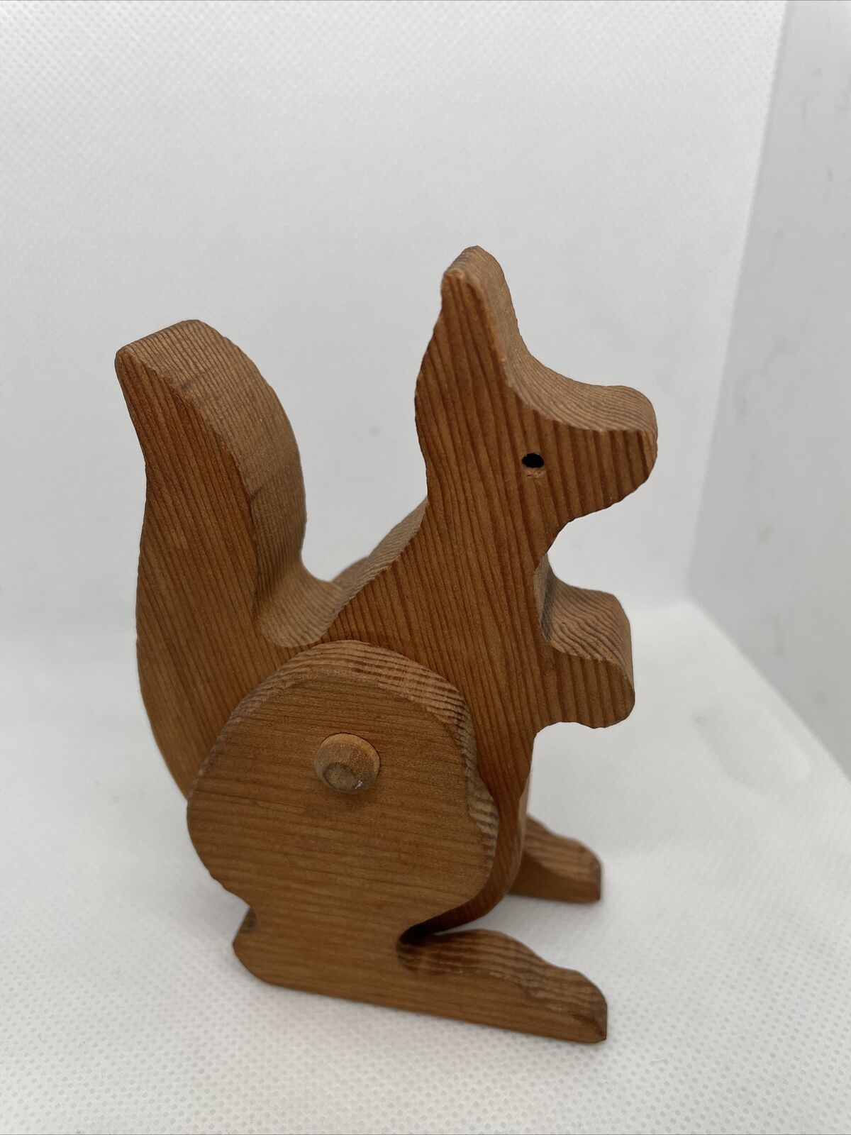 Vintage Hand Made Wooden Wood Kangaroo Toy Figurine Movable Legs Fast Ship 🦘🔥