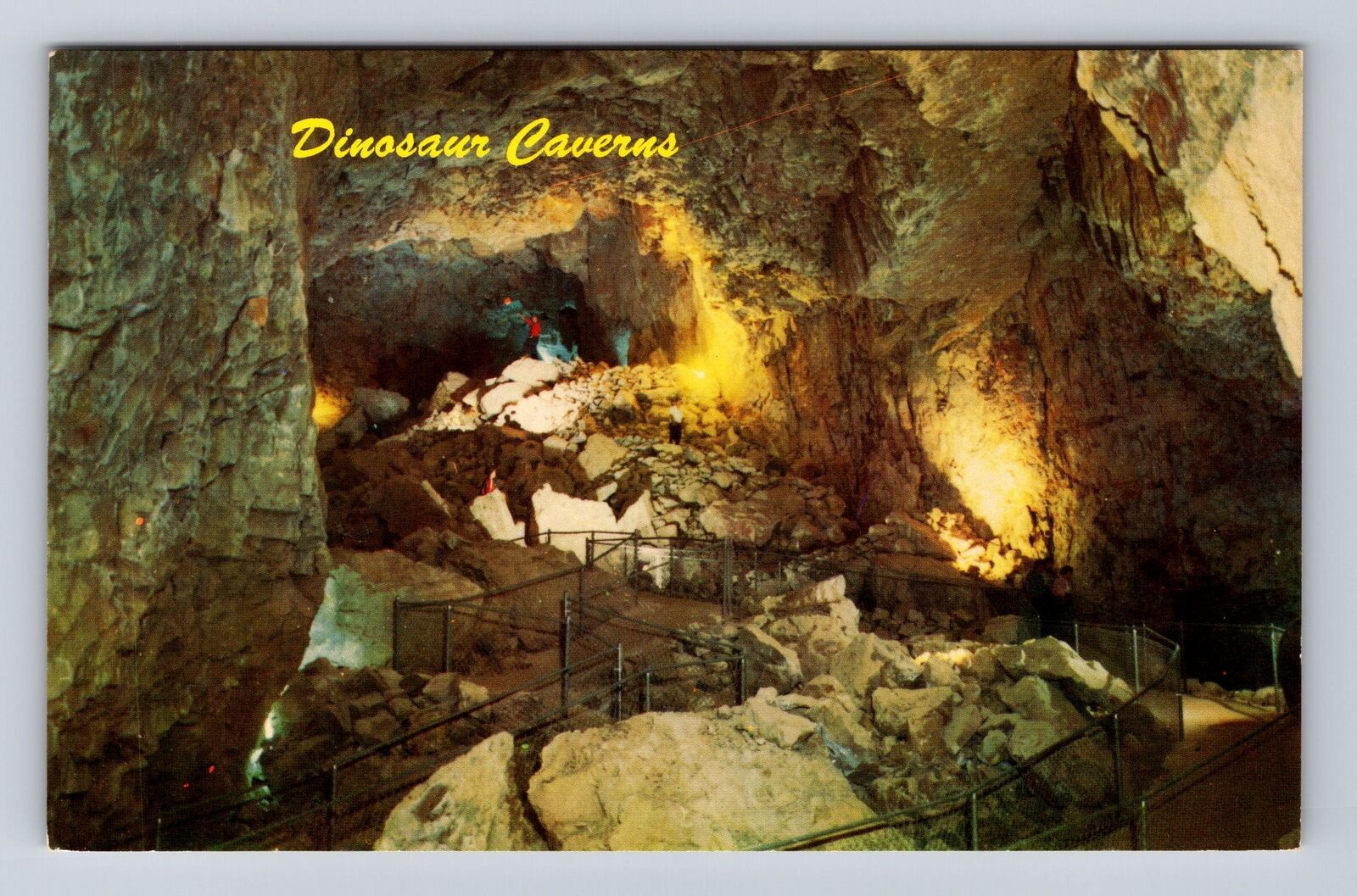 Seligman AZ-Arizona, Dinosaur Caverns Halls Of Gold, Vintage Postcard
