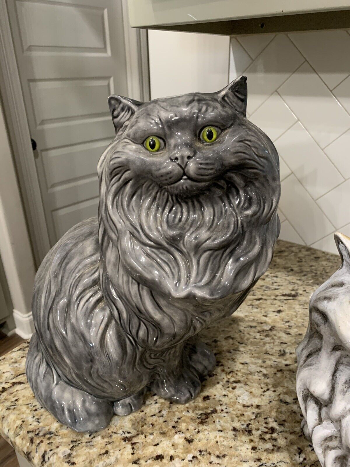 Vintage Large Ceramic Persian Cat Statue