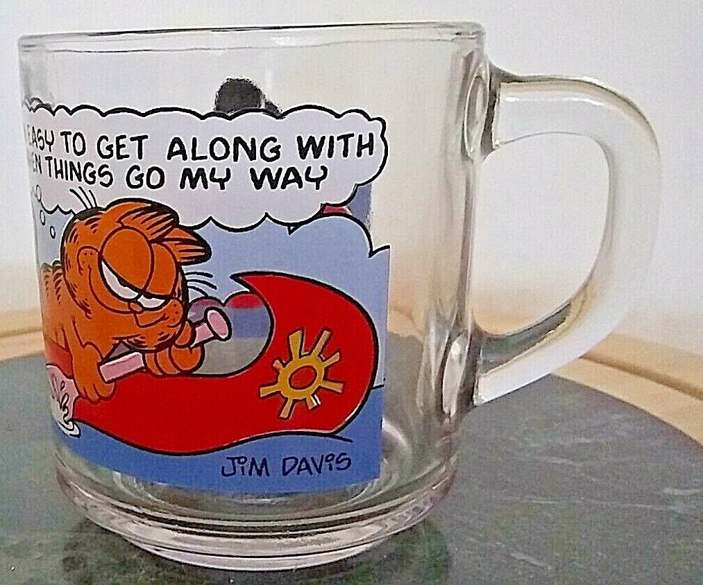  Vintage 1978 Jim Davis's Garfield McDonalds Glass Mug