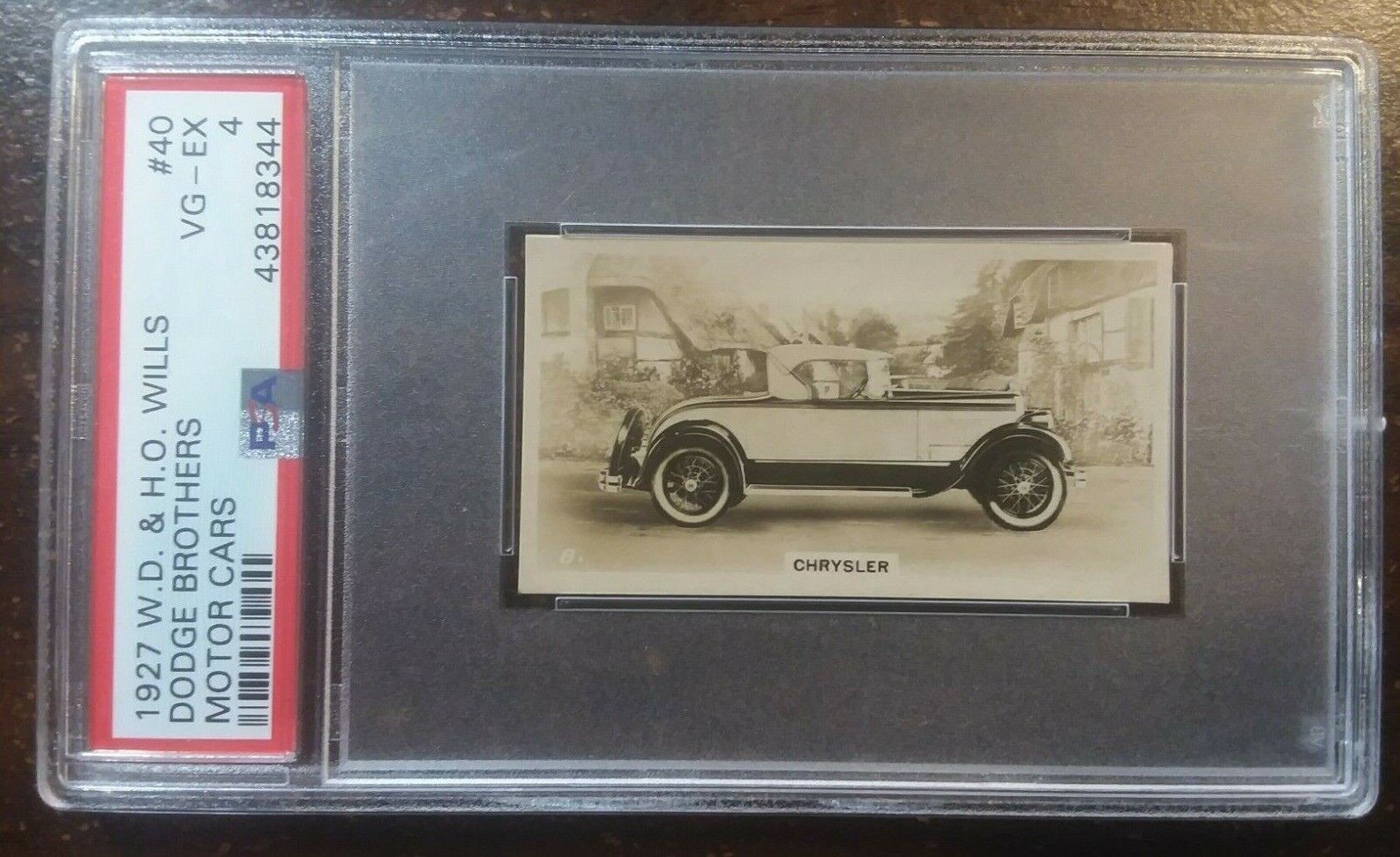 1927 W.D. & H.O. Wills - Dodge Brothers - Motor Cars - Chrysler - #40 - PSA 4