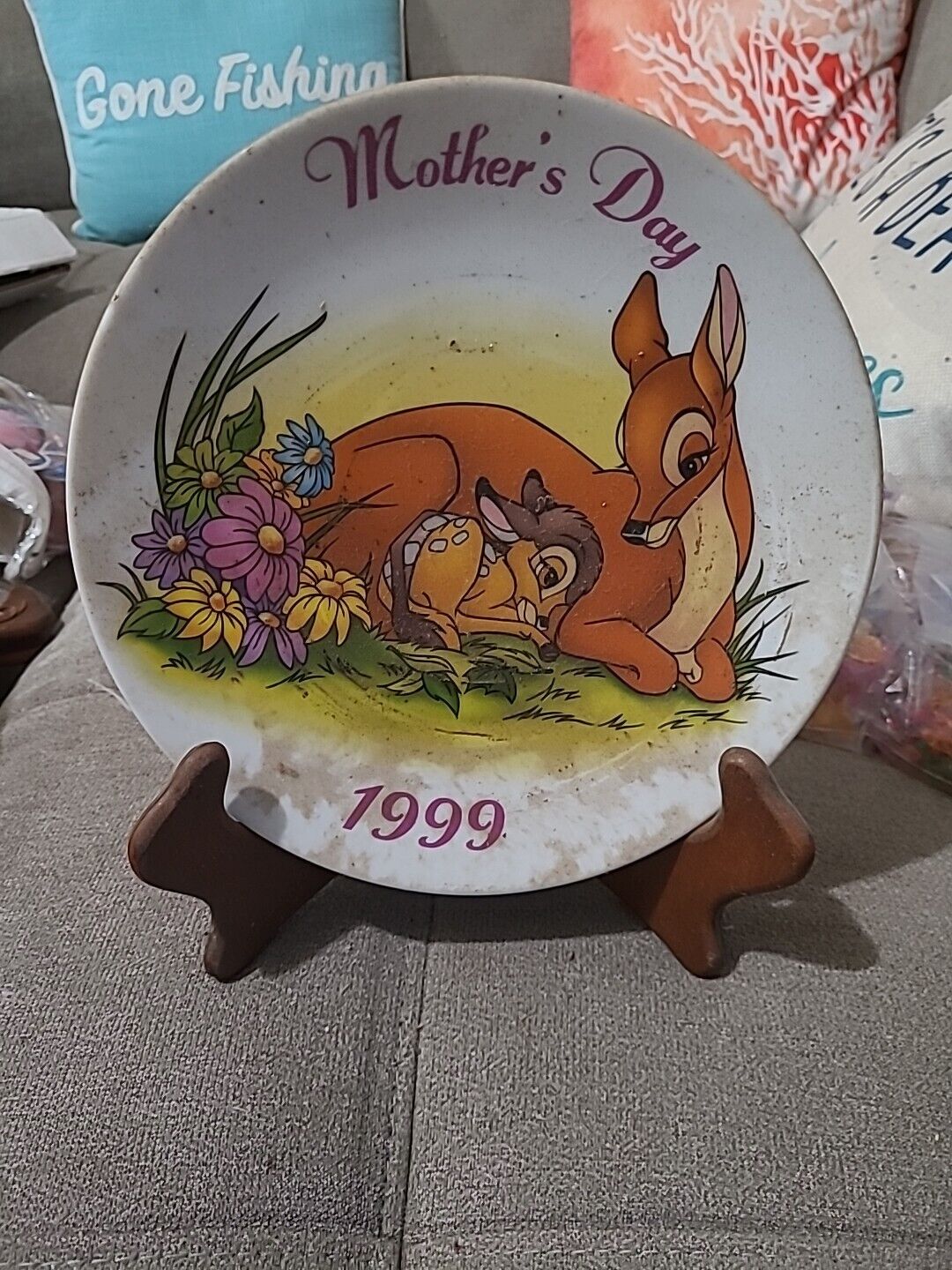 1999 Walt Disney Mother’s Day Collector Plate Bambi “Near And Dear” 