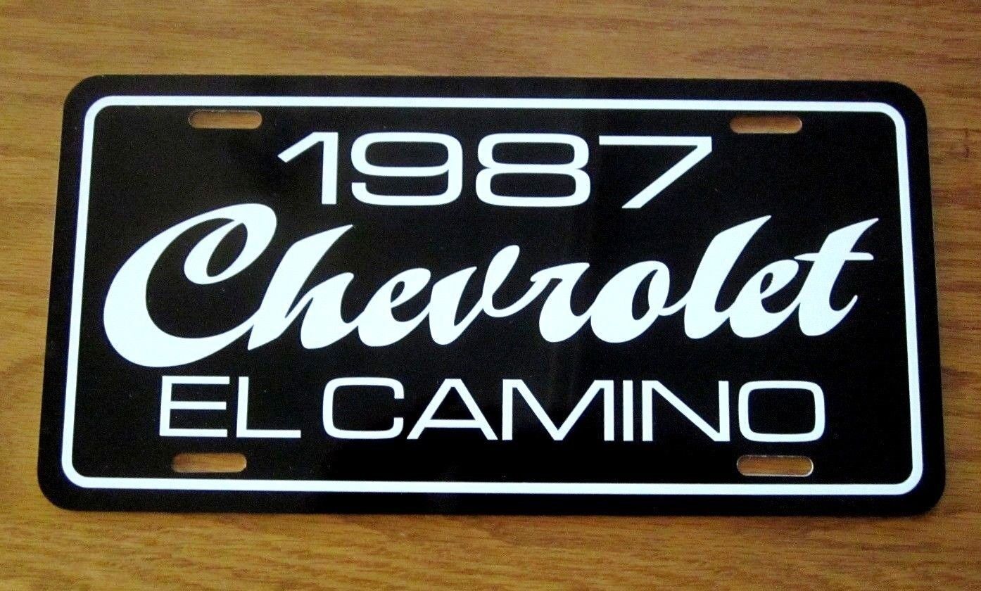 1987 Chevrolet EL CAMINO license plate car  tag 87 Chevy Super Sport pickup car