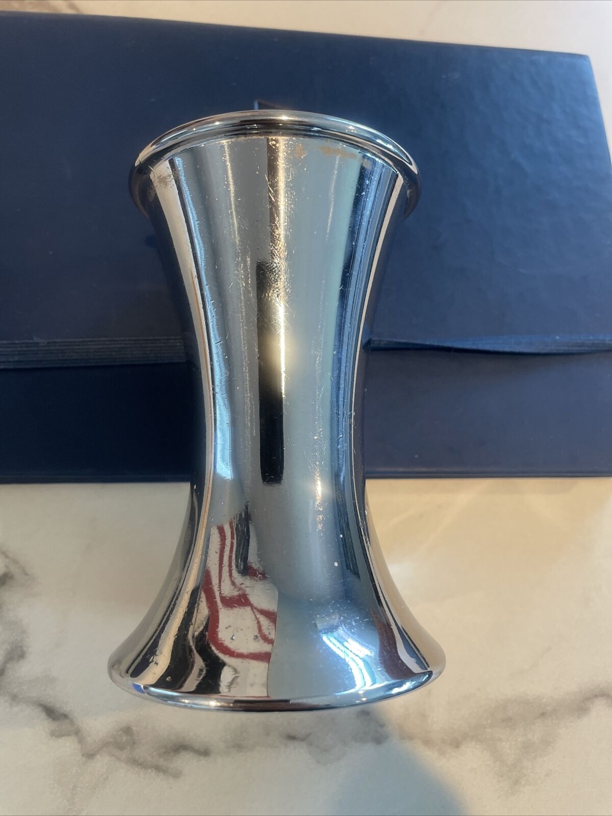 Vintage Chrome Finish Metal Dixie Cup Holder #8727 Very Good Condition
