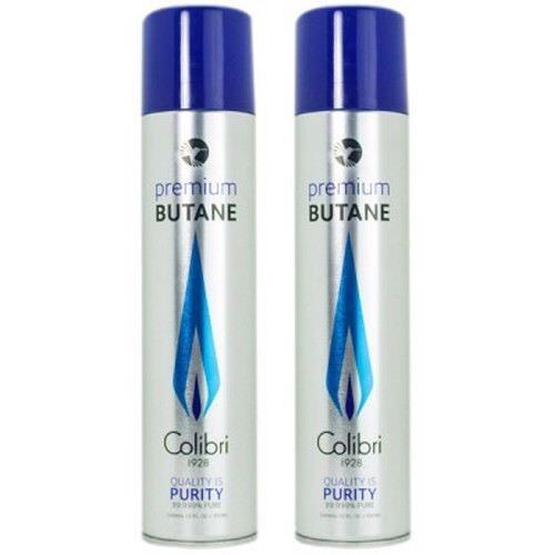 2 Pk Colibri Premium Lighter Butane Refill Fuel 50g 3.04 oz 90ml Canister 9103-2