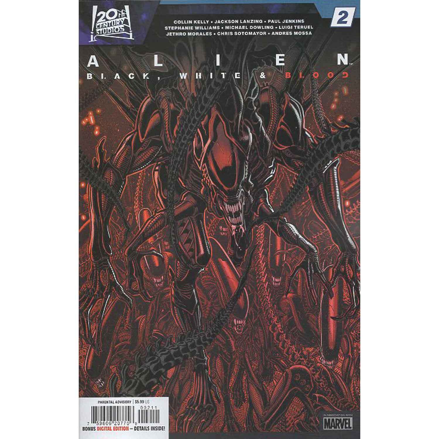 Alien Black White Blood #2 Marvel Comics First Printing