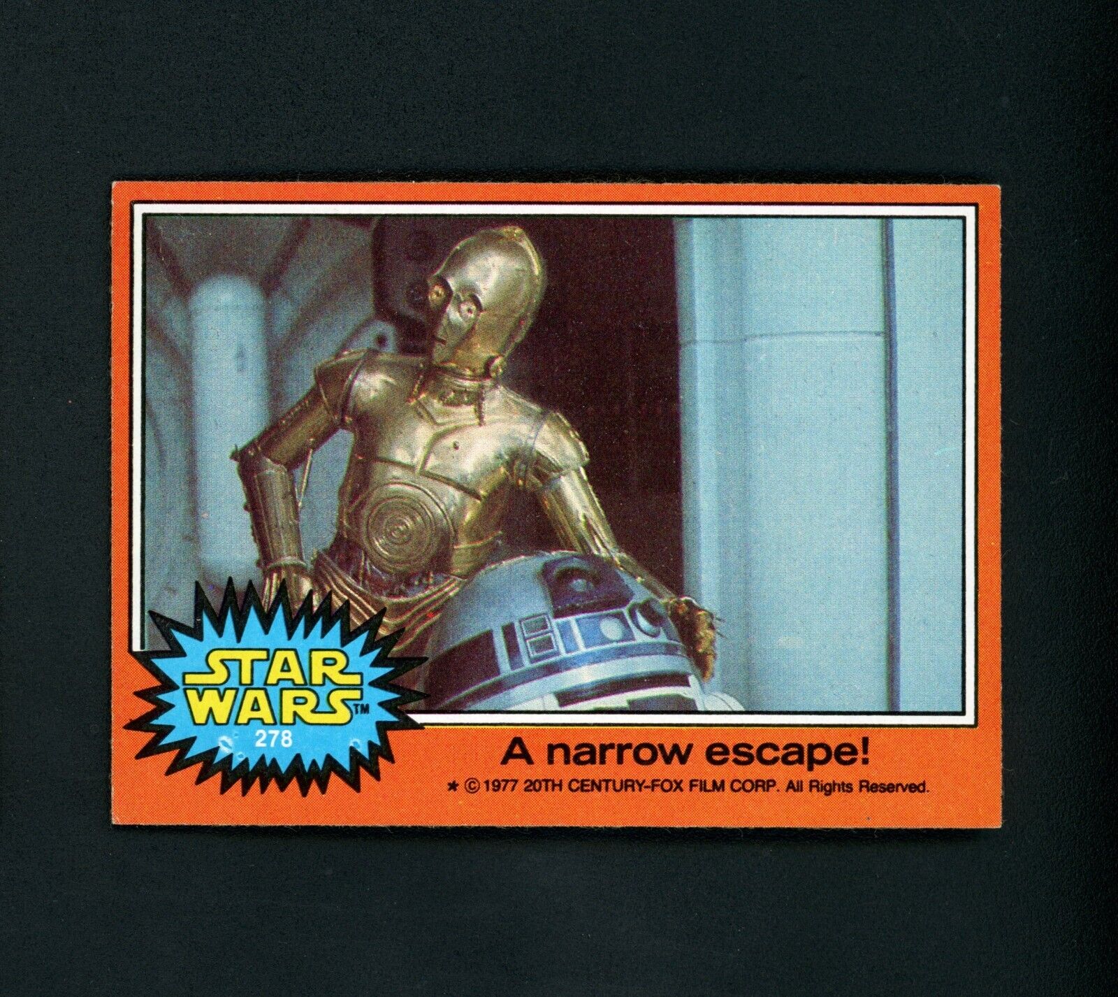 A Narrow Escape 1977 Topps Star Wars #278 NM