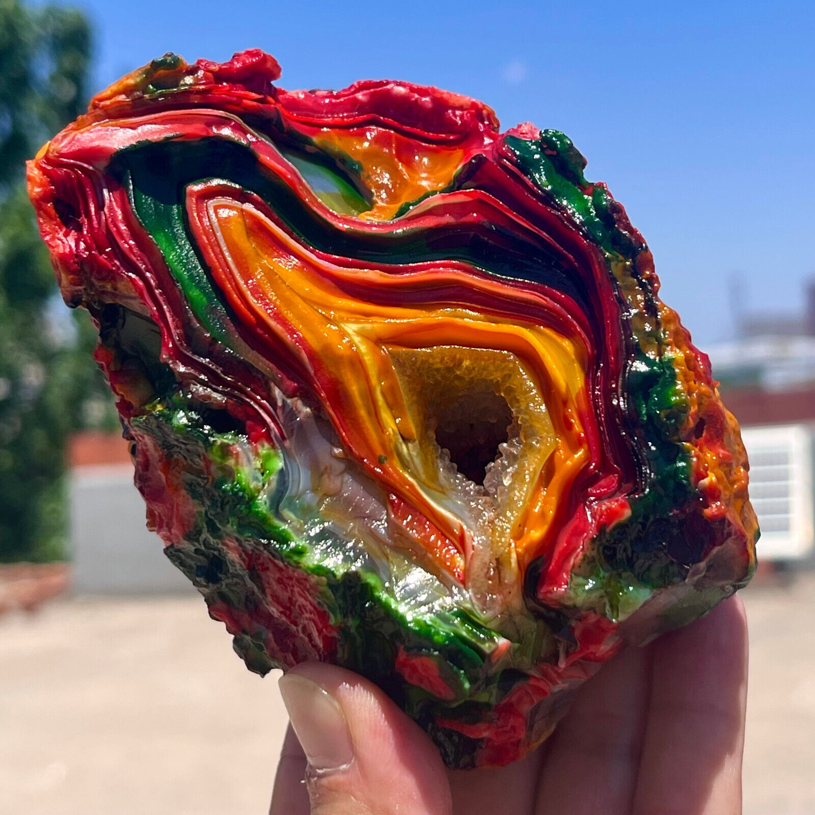 1.4LB Magic Gobi Jade Agate Weathering Colored Stone Collection Specimens