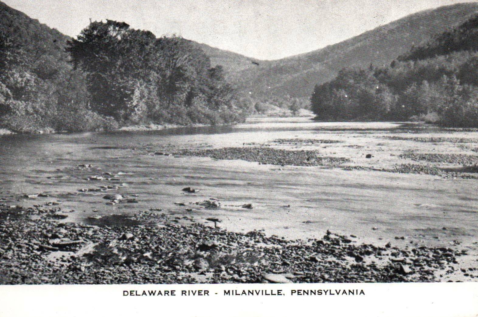 Milanville Pennsylvania PA Delaware River Vintage Postcard
