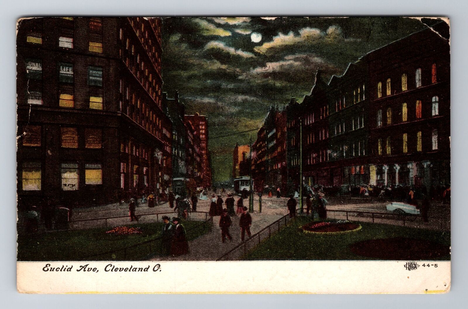 Cleveland OH-Ohio, Euclid Avenue, c1909 Antique Vintage Souvenir Postcard