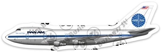 Nostalgic Boeing Sticker 747 PanAm Cutter Livery 5 inch Vinyl TWA United Delta