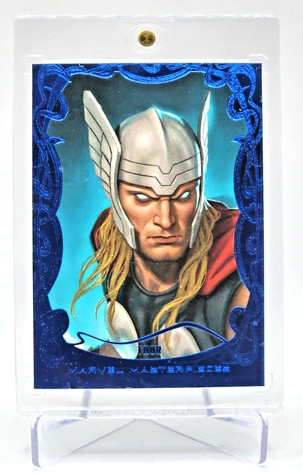 2022 Marvel Masterpieces #94 Thor Blue Foil Canvas Gallery 05/49