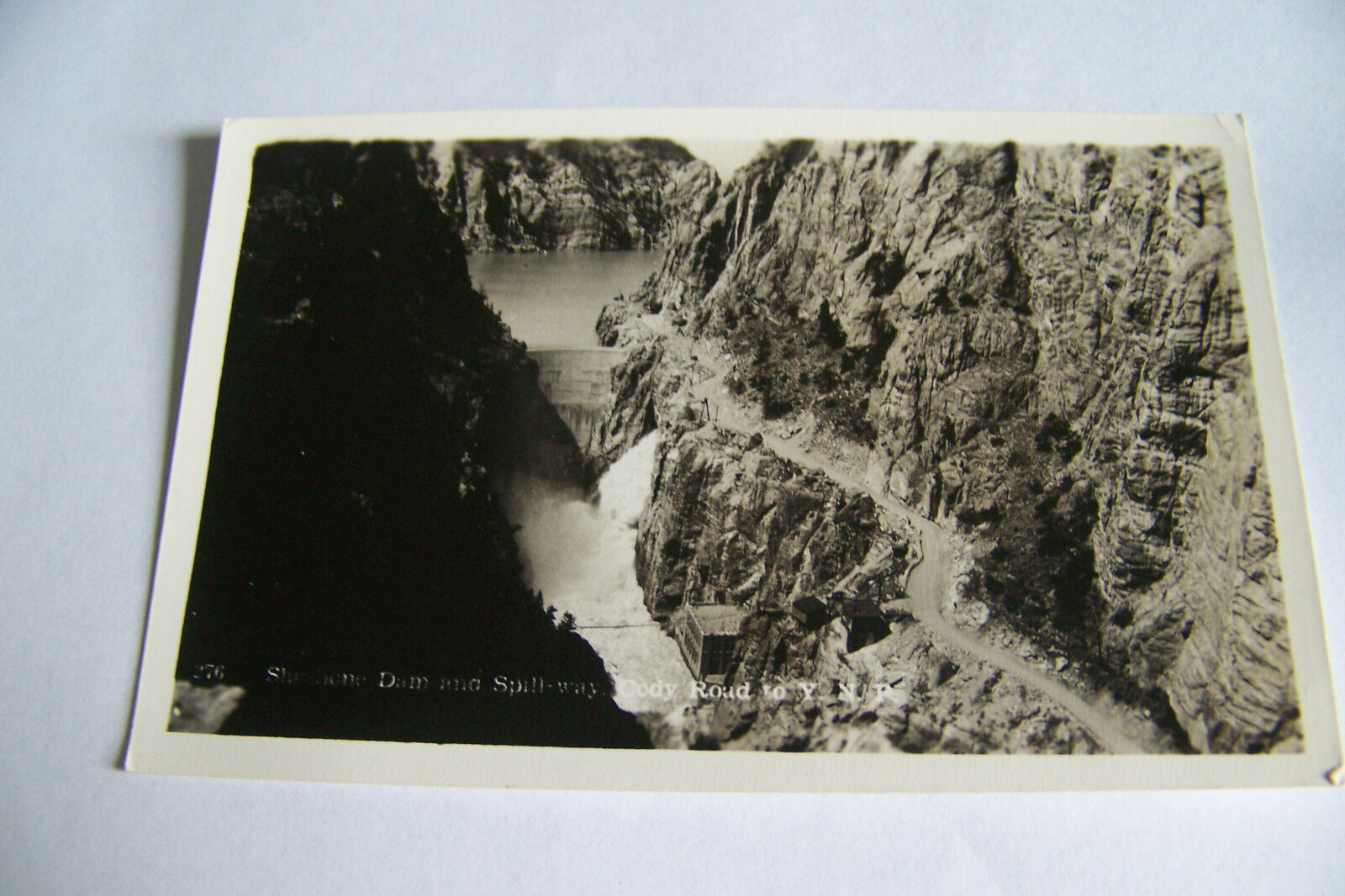 Rare Vintage RPPC Real Photo Postcard 1930-1950 B Yellowstone Shoshone Spillway