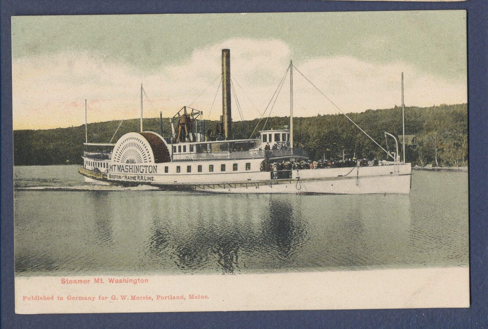 Paddlewheel Steamer MT WASHINGTON - Lake Winnipesaukee  New Hampshire - unmailed