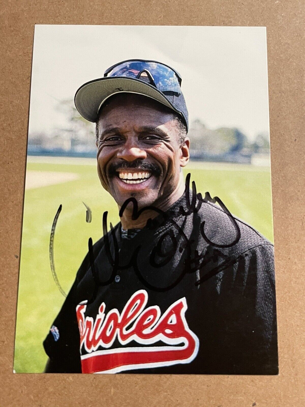 AL BUMBRY SIGNED BALTIMORE ORIOLES PHOTO CARD