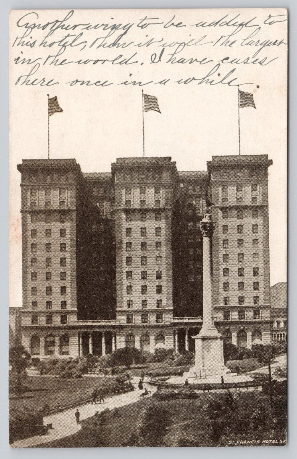 Postcard St Francis Hotel San Francisco California