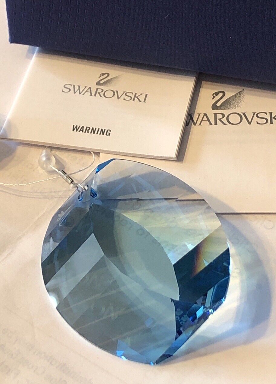 Swarovski Crystal 1175303 SCS 2012 Event Ornament Window Aqua Blue In Box